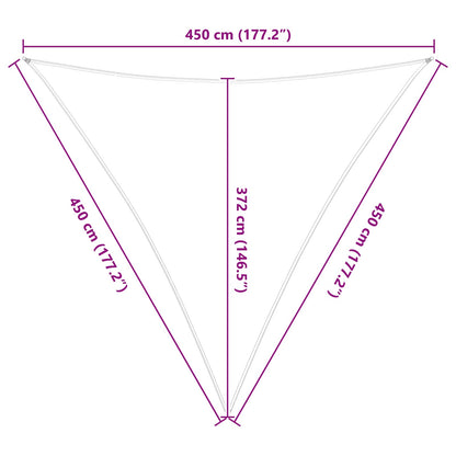 Vela da ombra solare Grigio chiaro e bianco 4,5 x 4,5 x 4,5 m | homemem39