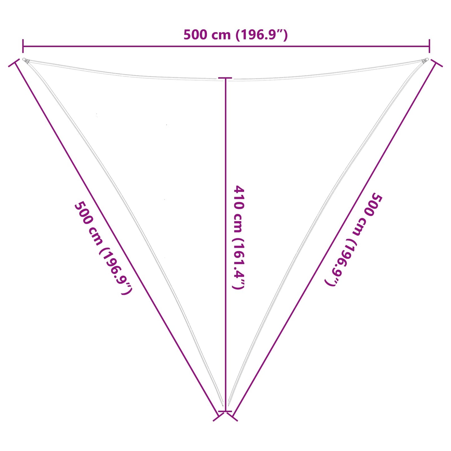 Vela da ombra solare Grigio chiaro e bianco 5 x 5 x 5 m | homemem39