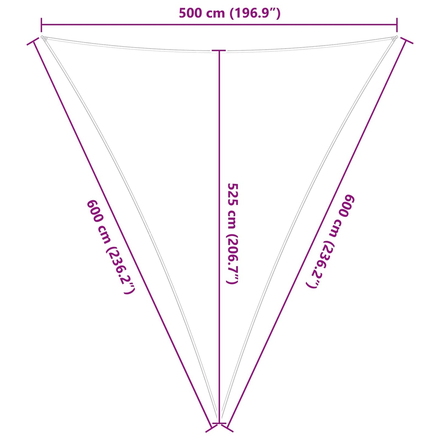 Vela da ombra solare Grigio chiaro e bianco 5 x 6 x 6 m | homemem39