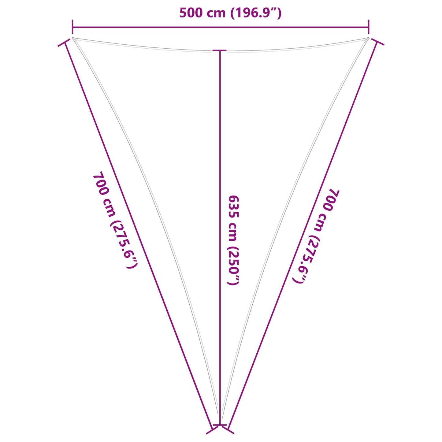 Vela da ombra solare Grigio chiaro e bianco 5 x 7 x 7 m | homemem39