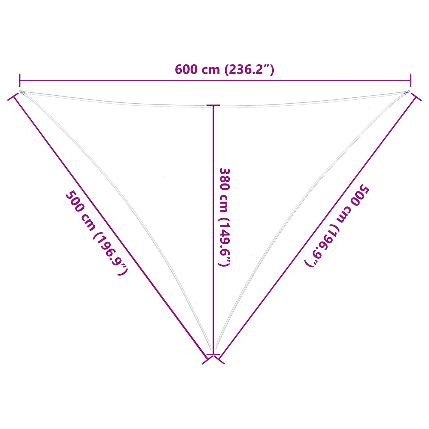 Vela da ombra solare Grigio chiaro e bianco 5 x 5 x 6 m | homemem39