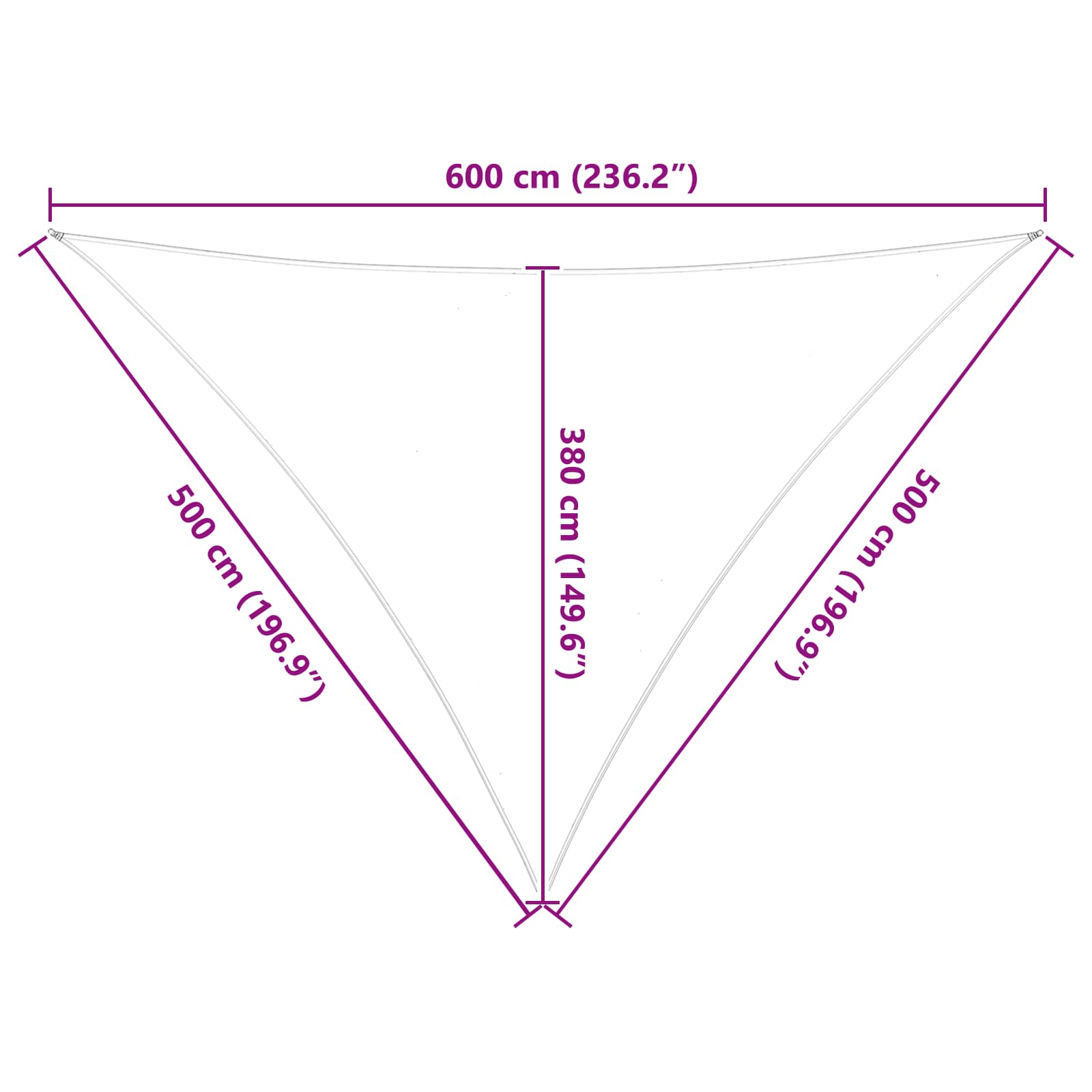 Vela da ombra solare Grigio chiaro e bianco 5 x 5 x 6 m | homemem39