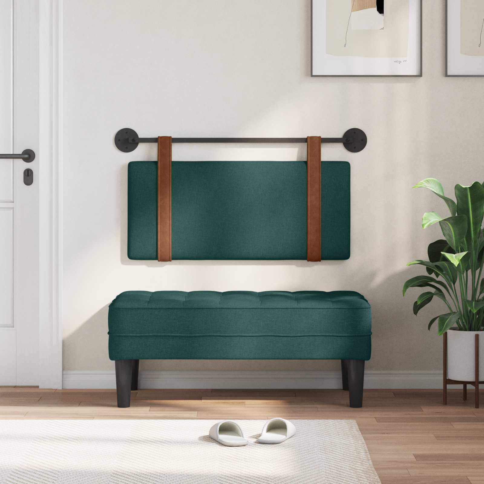 Testiera sospesa Verde Scuro PU Antico | homemem39