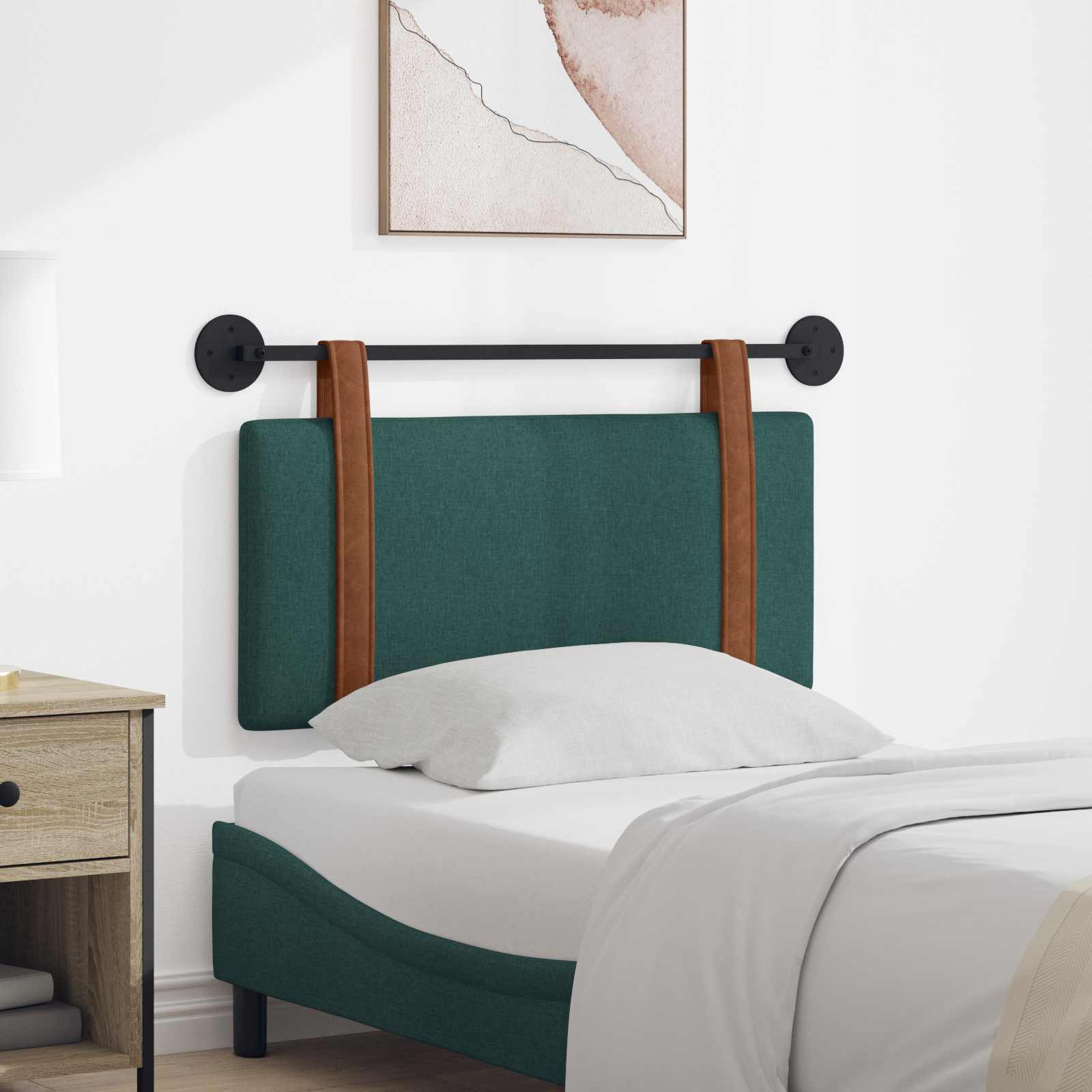 Testiera sospesa Verde Scuro PU Antico | homemem39