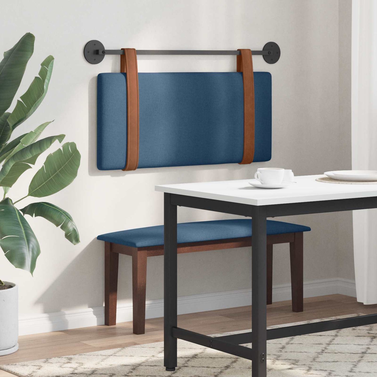 Testiera sospesa Blu PU Antico | homemem39