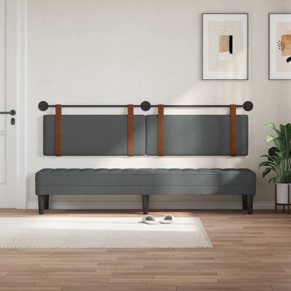 Testiera sospesa Grigio scuro PU Antico | homemem39