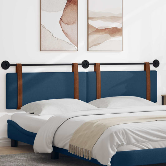 Testiera sospesa Blu PU Antico