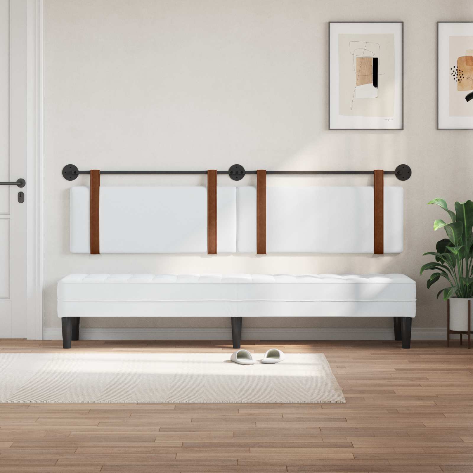 Testiera sospesa Bianco PU Antico | homemem39