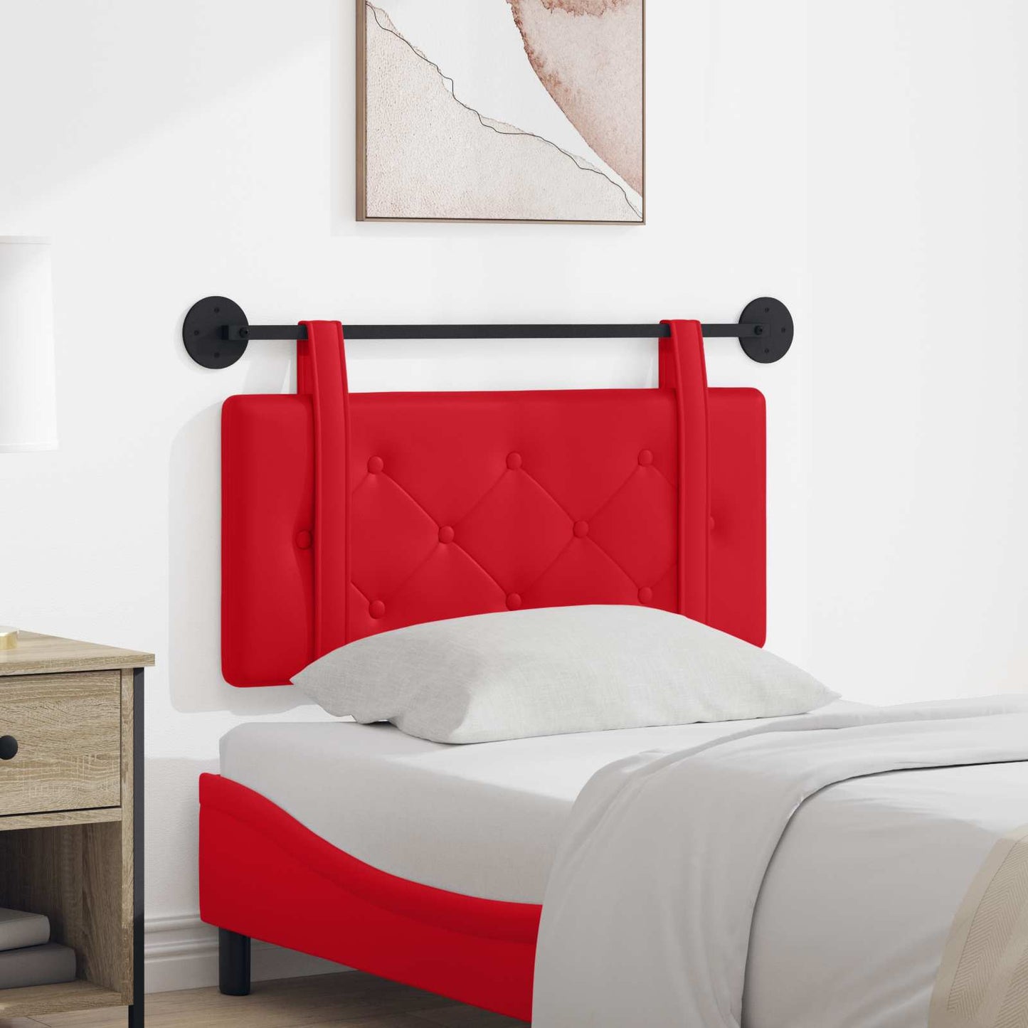 Testiera sospesa Rosso Similpelle | homemem39