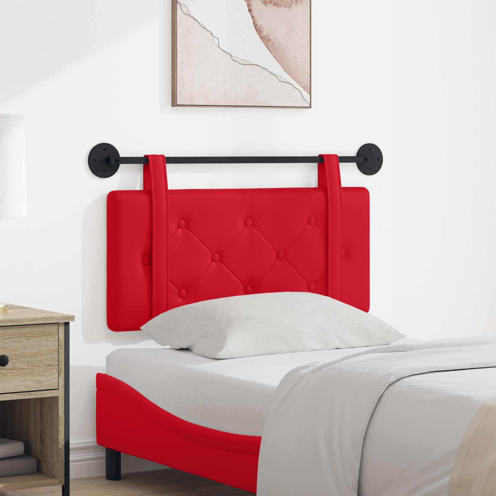 Testiera sospesa Rosso Similpelle | homemem39