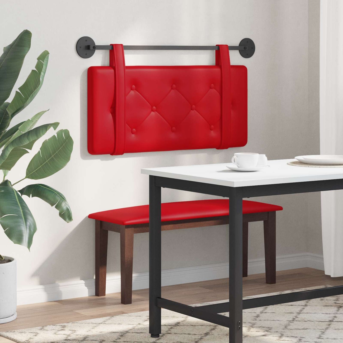 Testiera sospesa Rosso Similpelle | homemem39