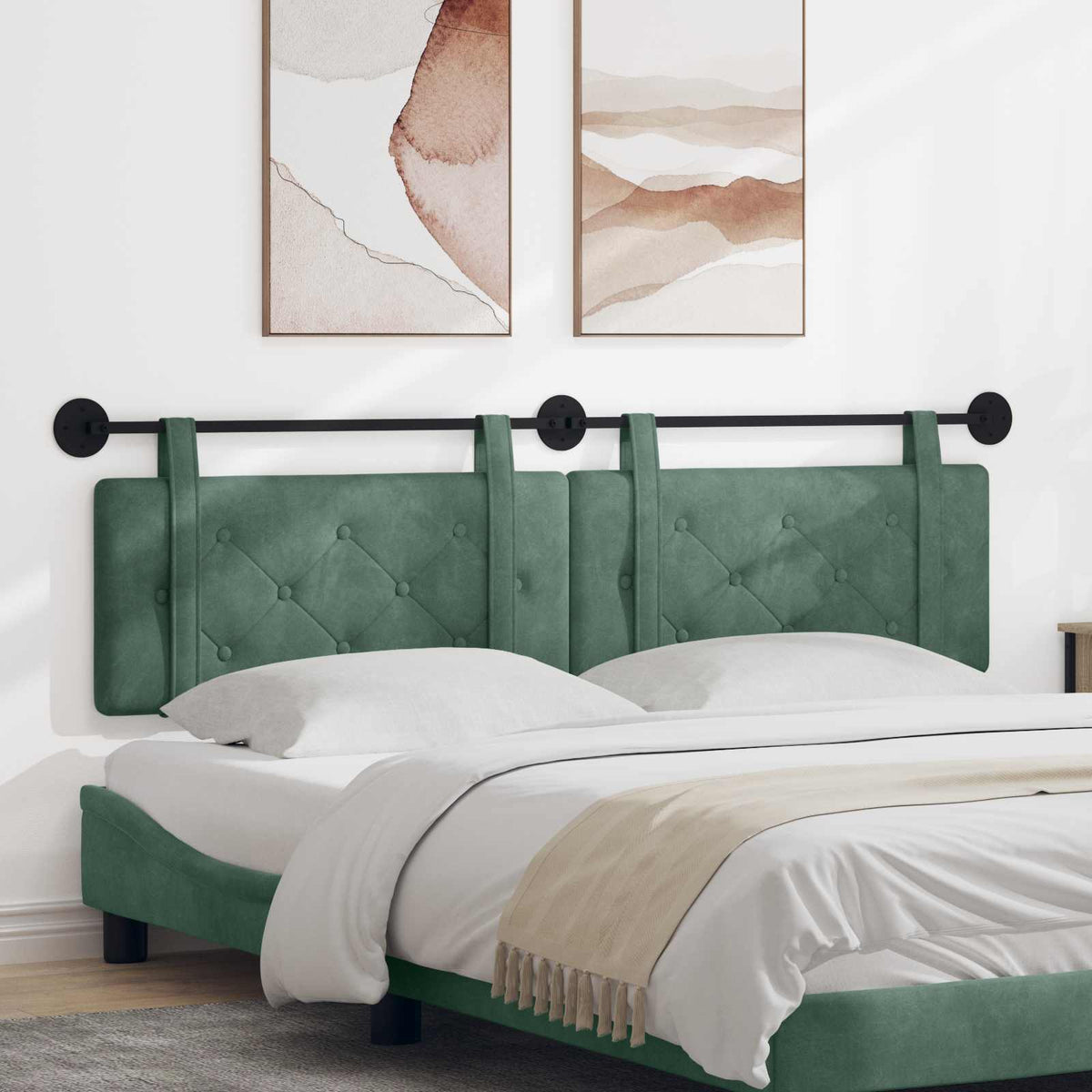 Testiera sospesa Verde Mare Velluto | homemem39