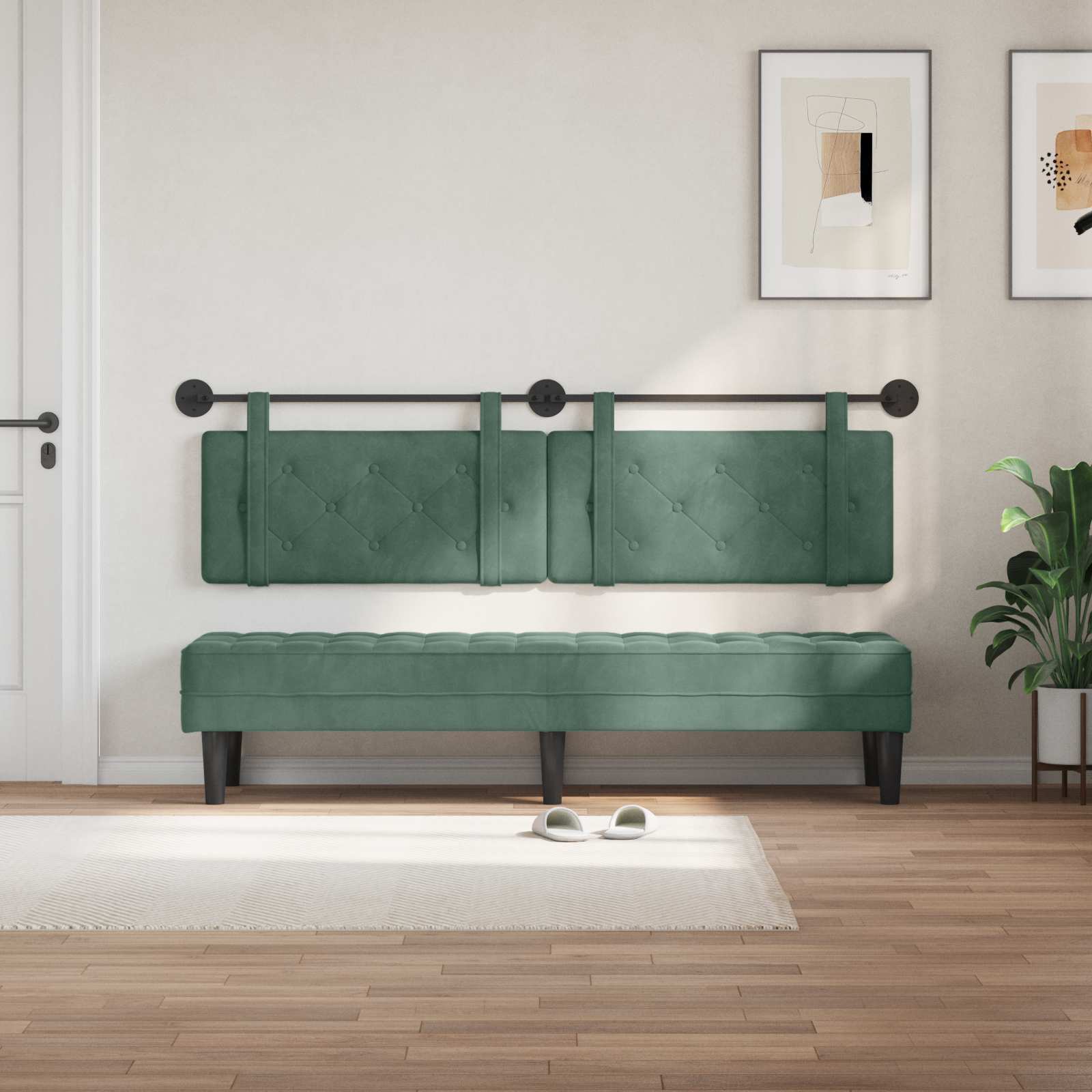 Testiera sospesa Verde Mare Velluto | homemem39