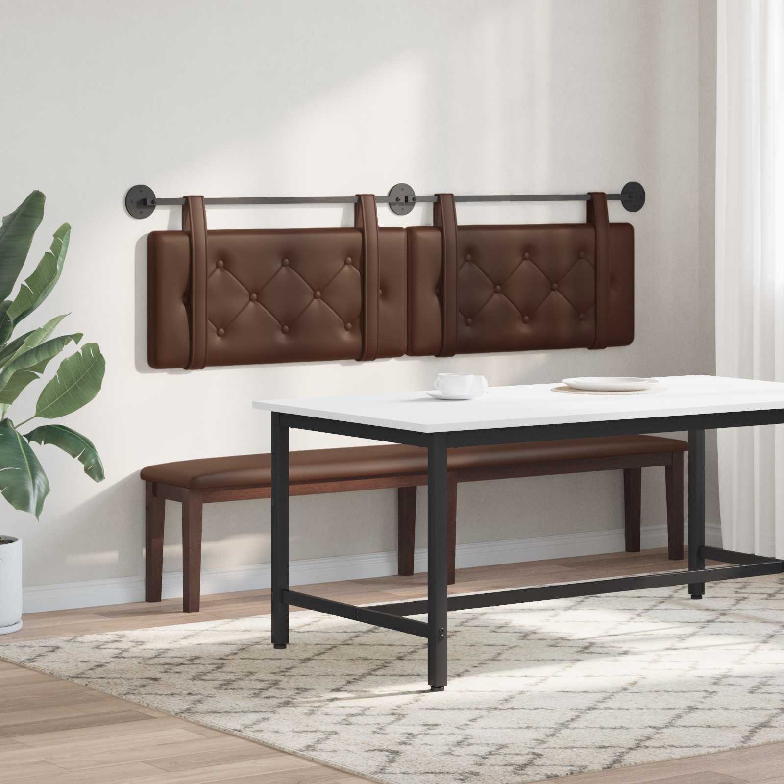 Testiera sospesa Marrone Similpelle | homemem39