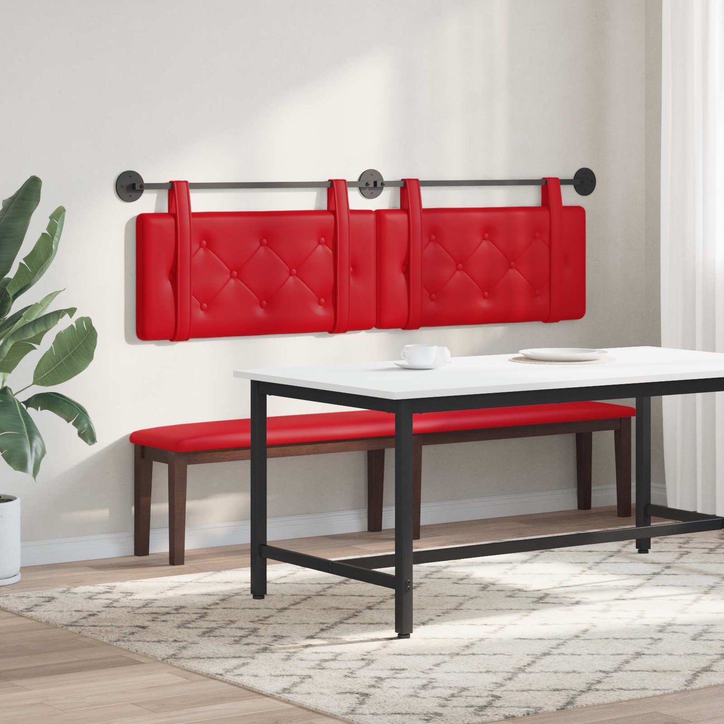 Testiera sospesa Rosso Similpelle | homemem39