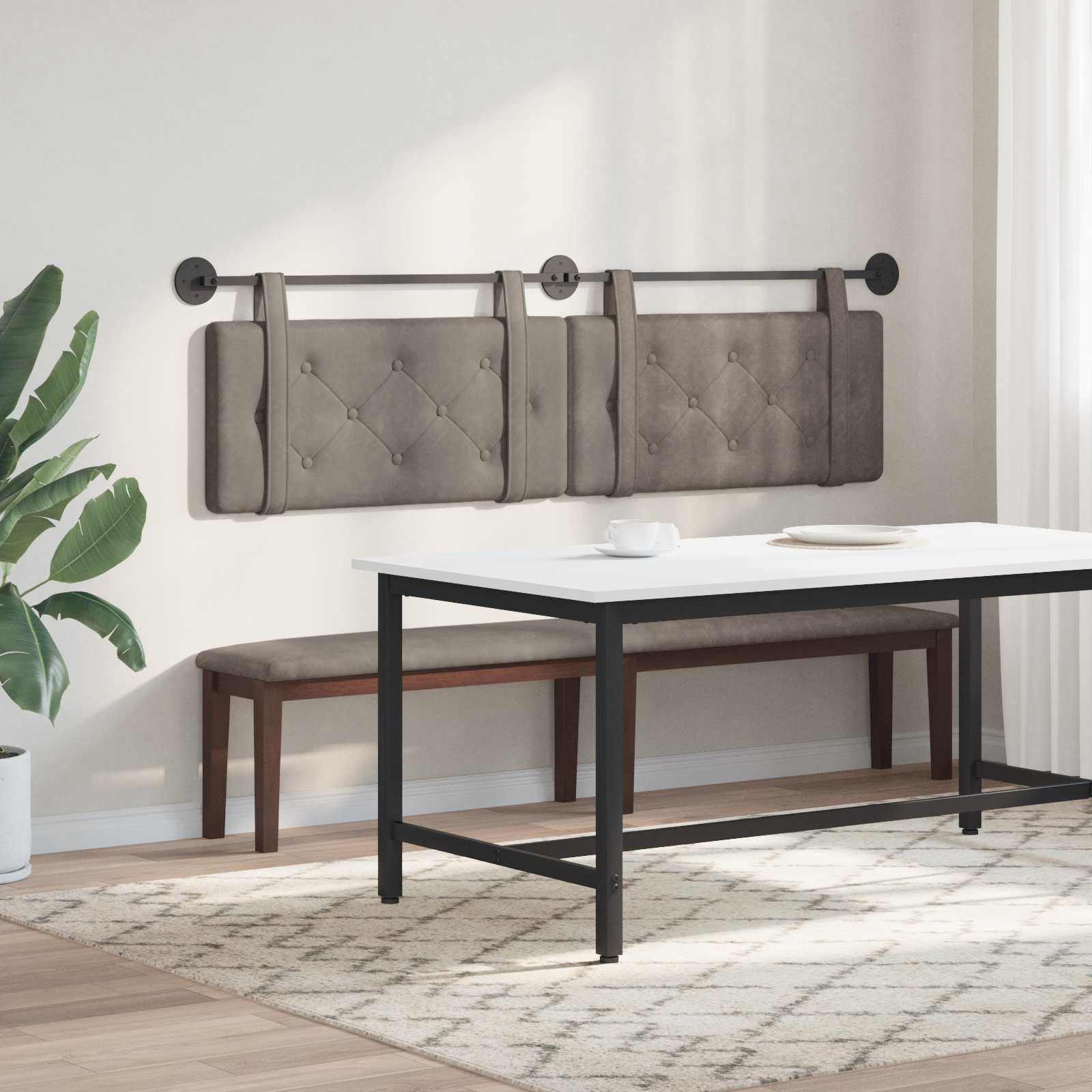Testiera sospesa Grigio PU Antico | homemem39