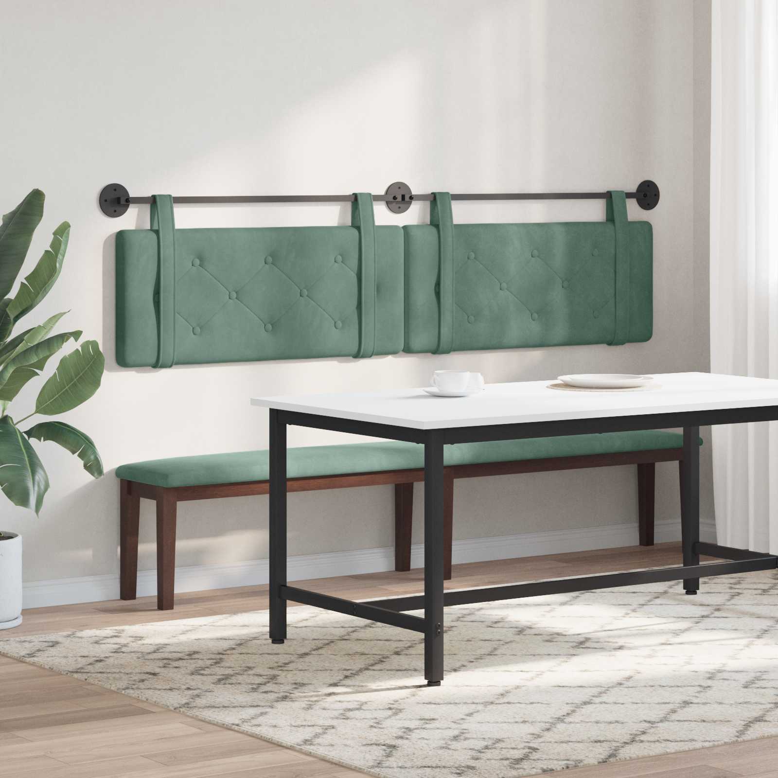Testiera sospesa Verde Mare Velluto | homemem39