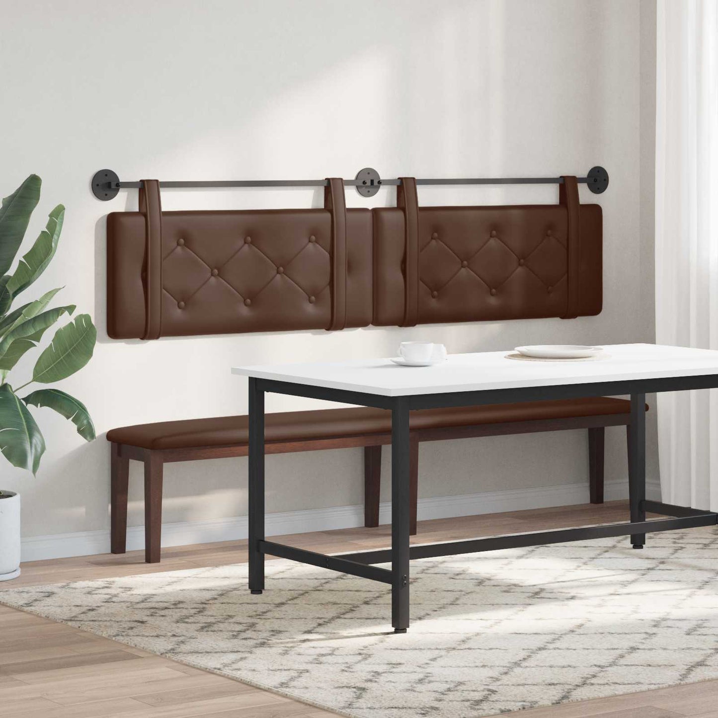 Testiera sospesa Marrone Similpelle | homemem39