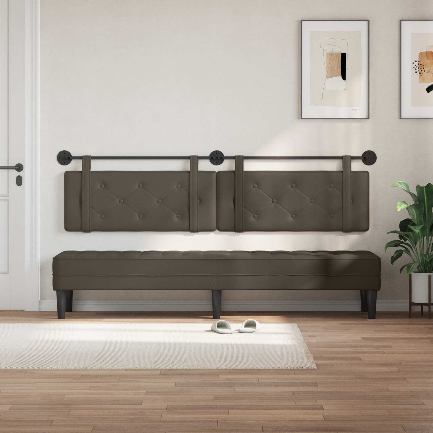 Testiera sospesa Grigio Similpelle