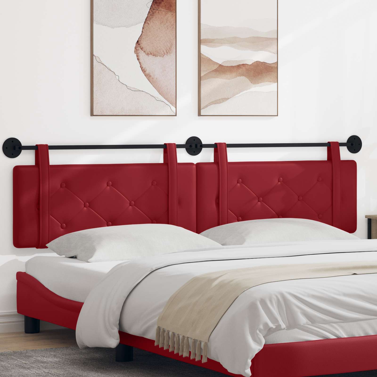 Testiera sospesa Rosso Vino Similpelle | homemem39