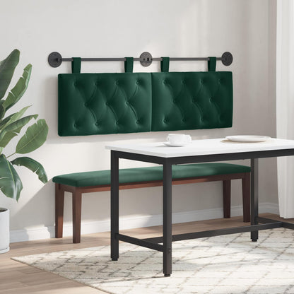 Testiera sospesa Con luce LED Verde Scuro Velluto | homemem39