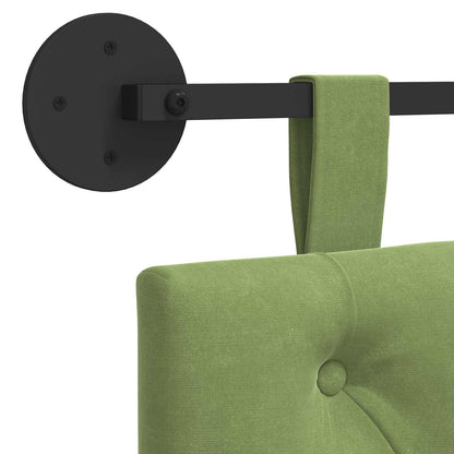 Testiera sospesa Con luce LED Verde chiaro Velluto | homemem39