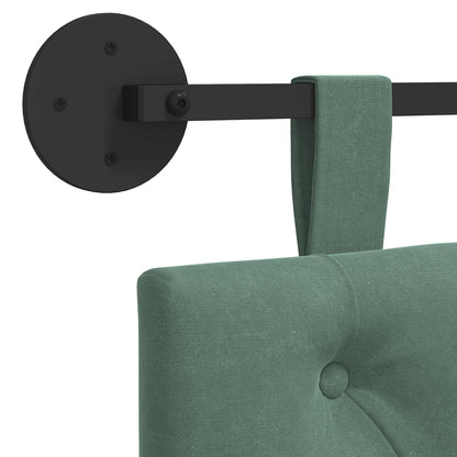 Testiera sospesa Con luce LED Verde Mare Velluto | homemem39