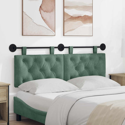 Testiera sospesa Con luce LED Verde Mare Velluto | homemem39