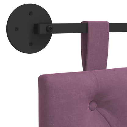 Testiera sospesa Con luce LED Viola Velluto | homemem39