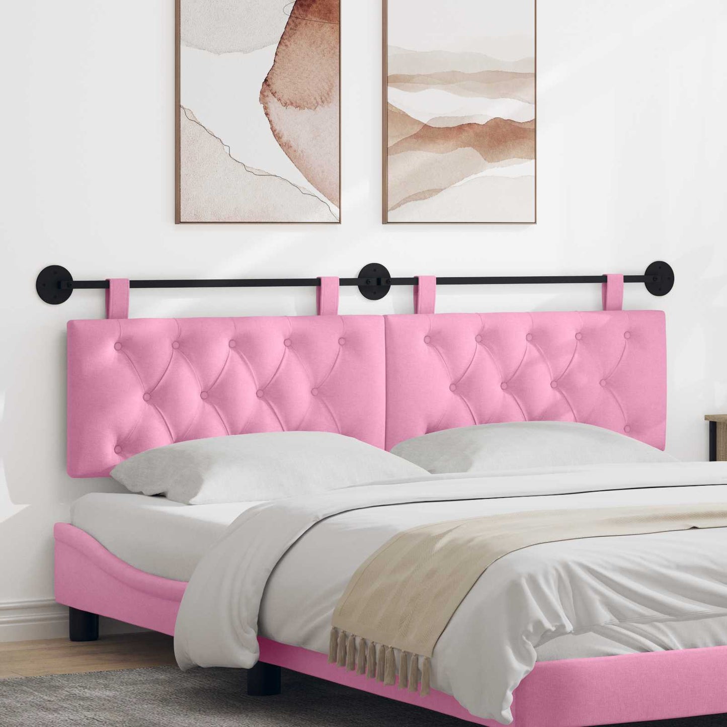 Testiera sospesa Rosa Tessuto