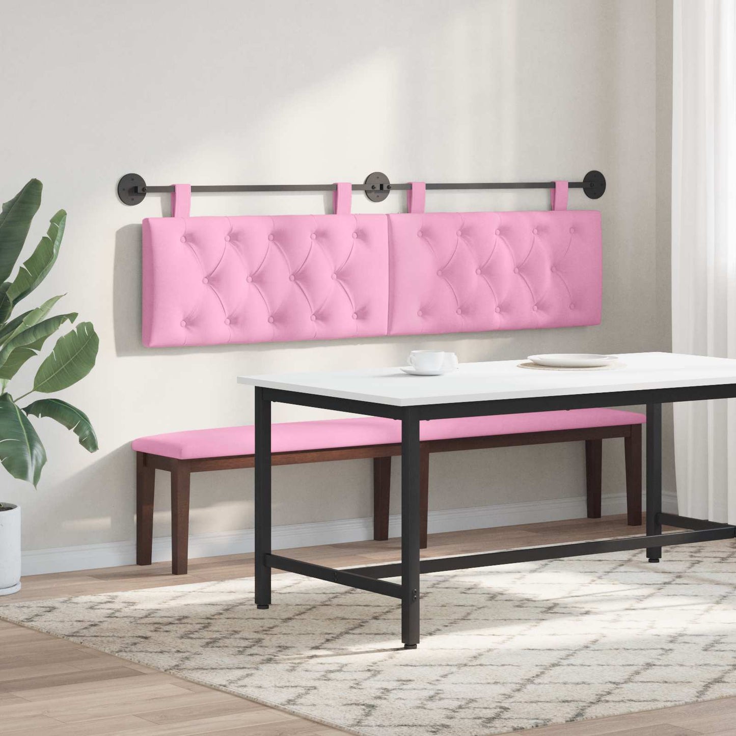 Testiera sospesa Rosa Tessuto