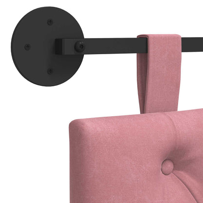 Testiera sospesa Con luce LED Rosa Velluto | homemem39