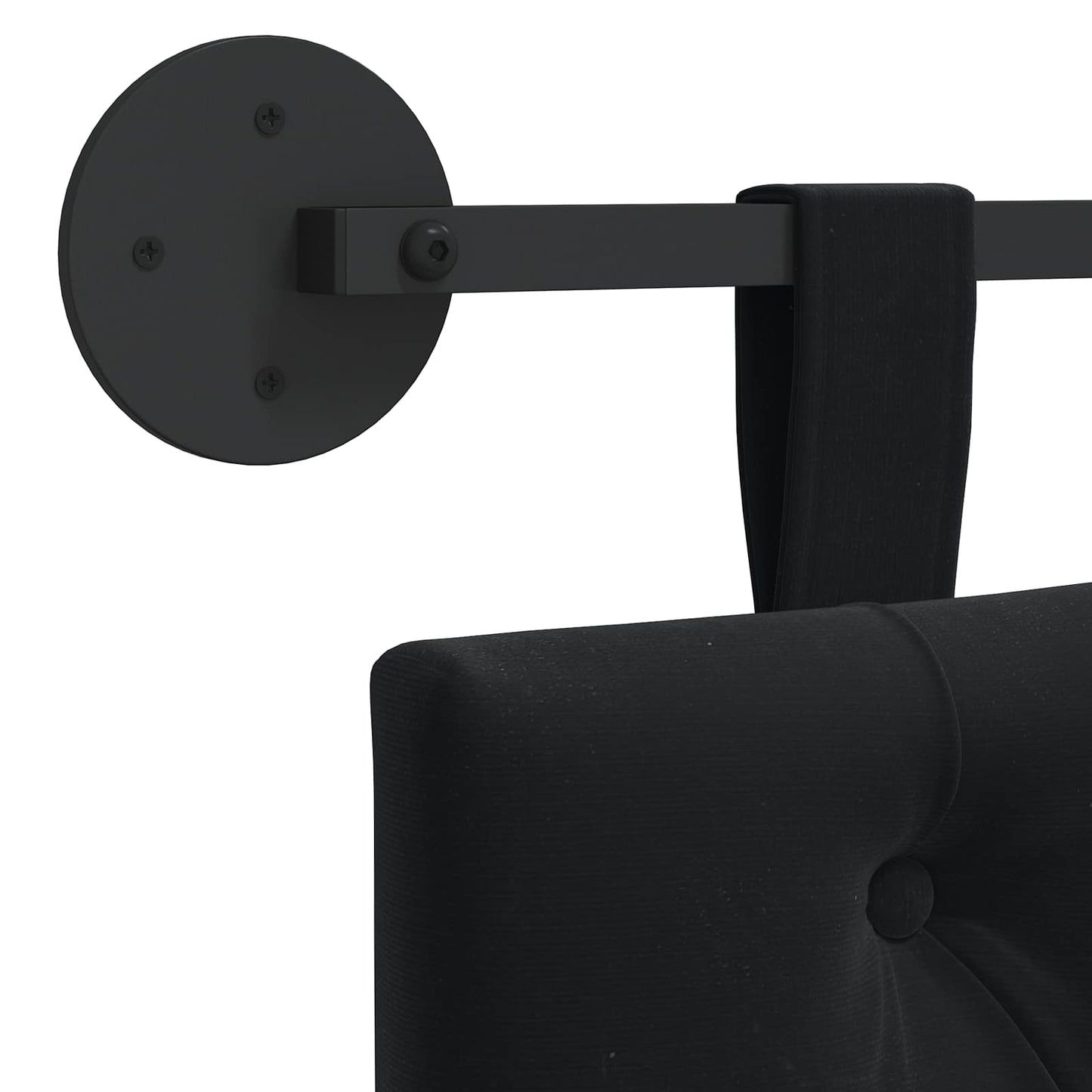 Testiera sospesa Con luce LED Nero Velluto | homemem39
