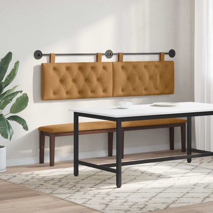Testiera sospesa Con luce LED Marrone Velluto | homemem39