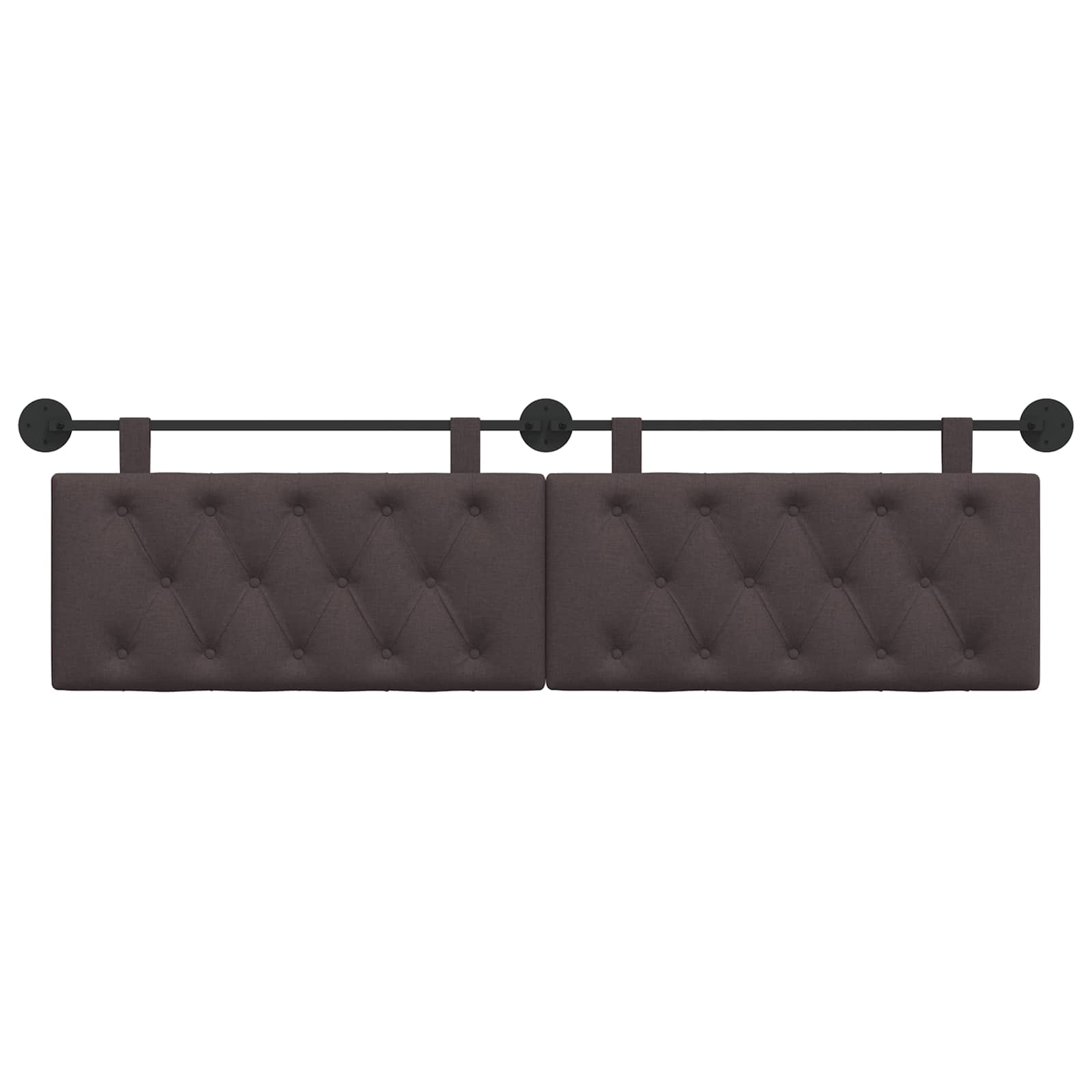 Testiera sospesa Marrone Scuro Tessuto | homemem39