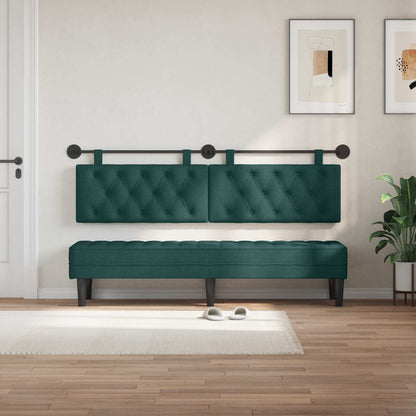 Testiera sospesa Verde Scuro Tessuto | homemem39