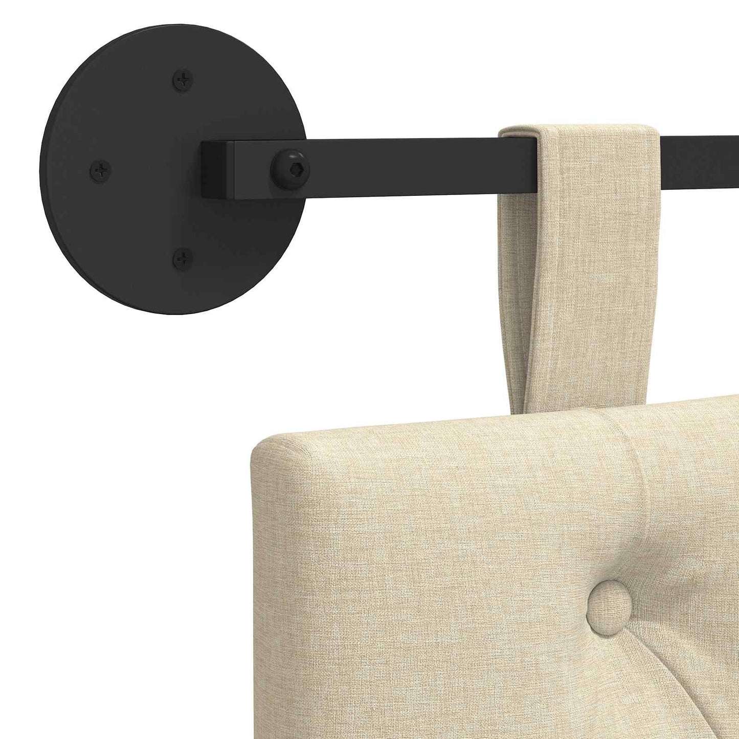 Testiera sospesa Crema Tessuto | homemem39