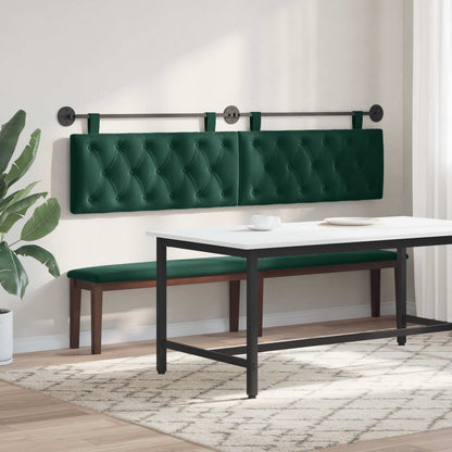 Testiera sospesa Con luce LED Verde Scuro Velluto | homemem39