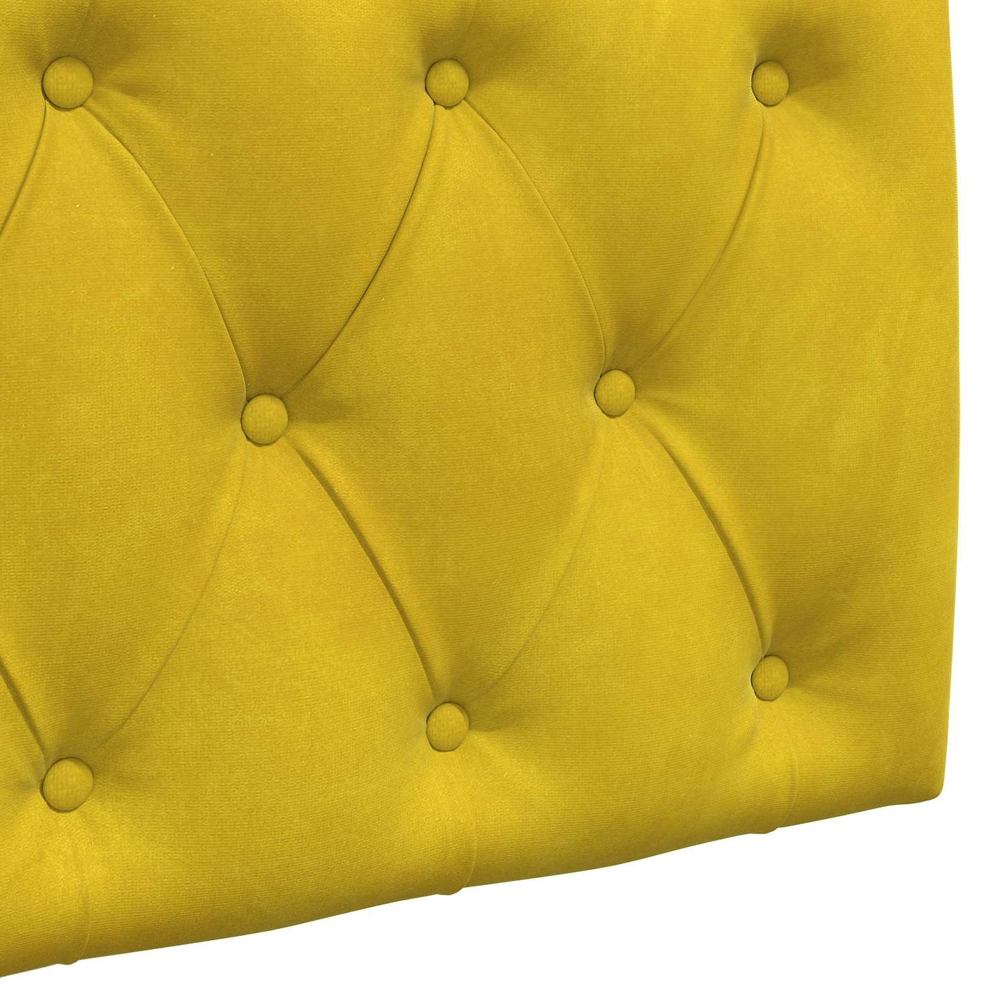 Testiera sospesa Con luce LED Giallo Velluto | homemem39