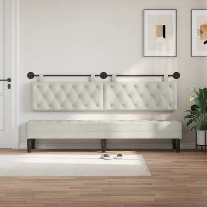Testiera sospesa Con luce LED Crema Velluto | homemem39