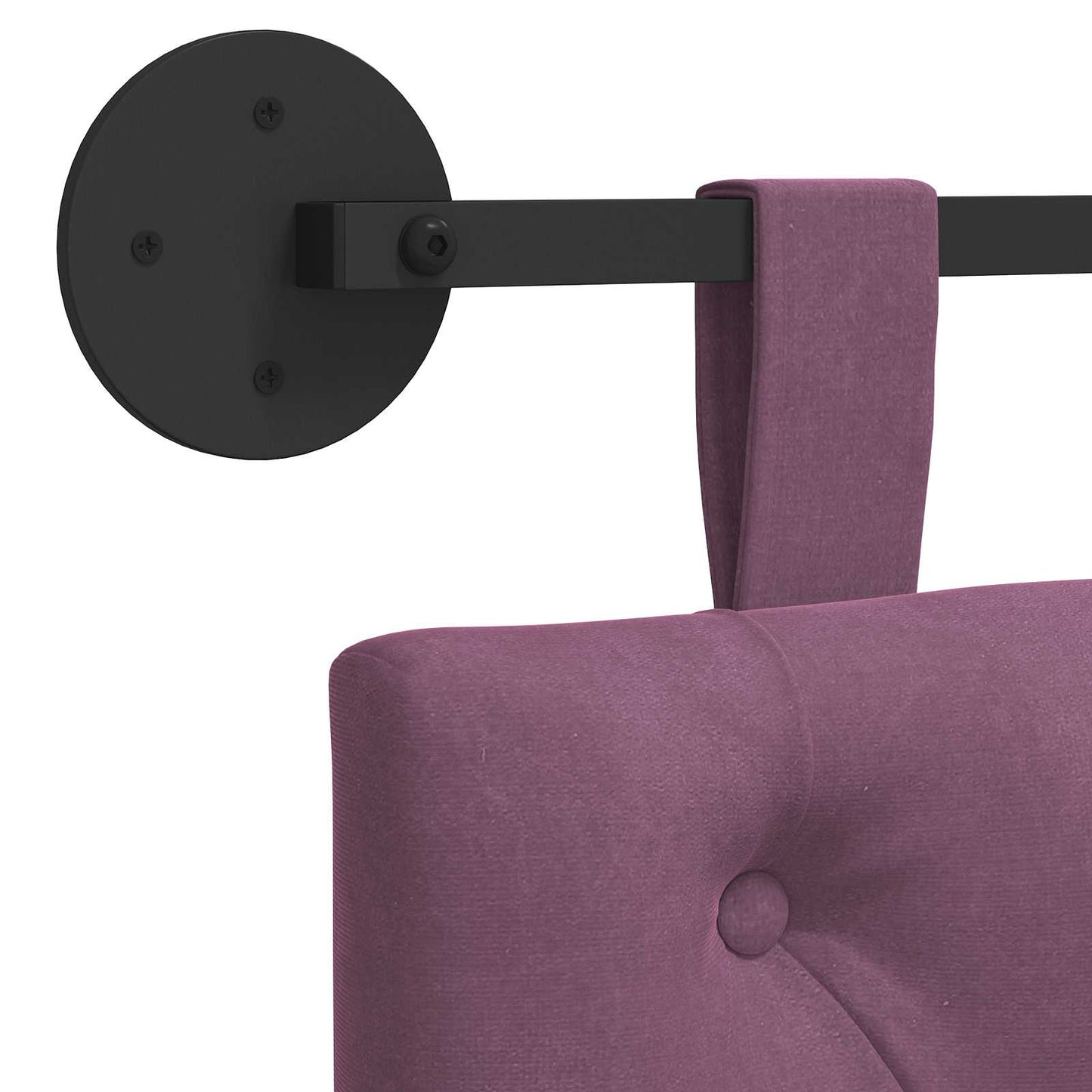 Testiera sospesa Con luce LED Viola Velluto | homemem39