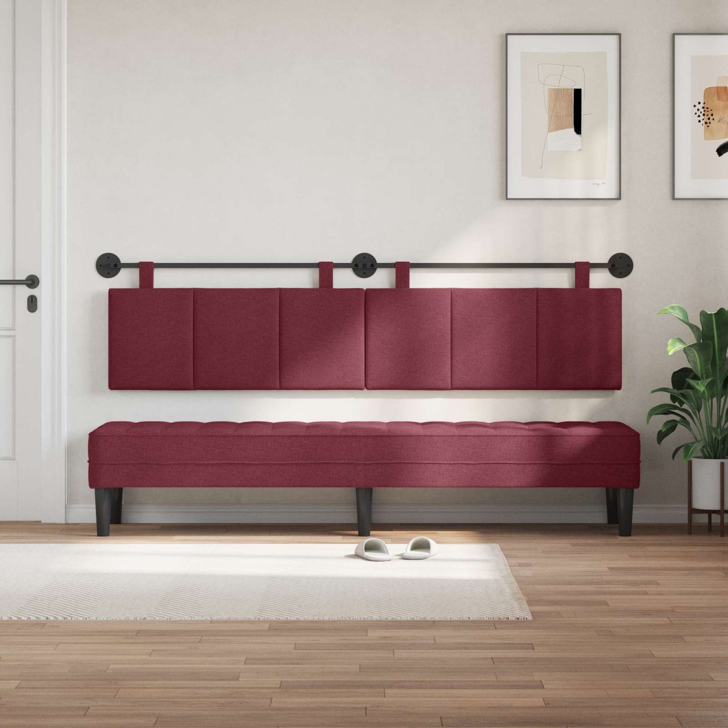 Testiera sospesa Rosso Vino Tessuto