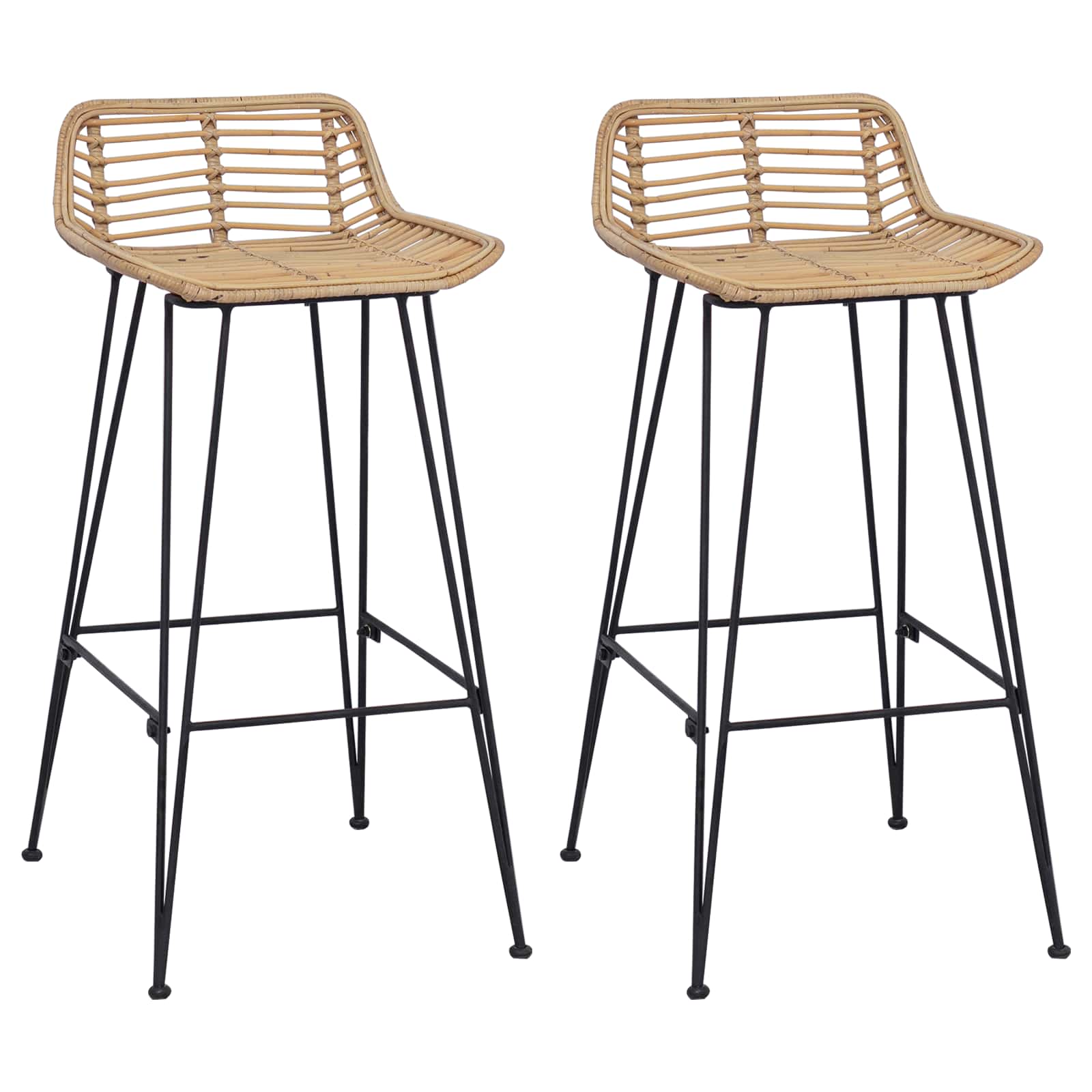 Sedia da Bar 44 x 46 x 91 cm Asta di ferro di diametro 10mm | homemem39