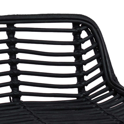 Sgabello da bar 2 pcs Nero 44 x 46 x 91 cm Rattan e acciaio | homemem39