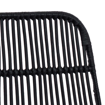 Sgabello da bar 2 pcs Nero 44 x 54 x 96 cm Rattan e acciaio | homemem39