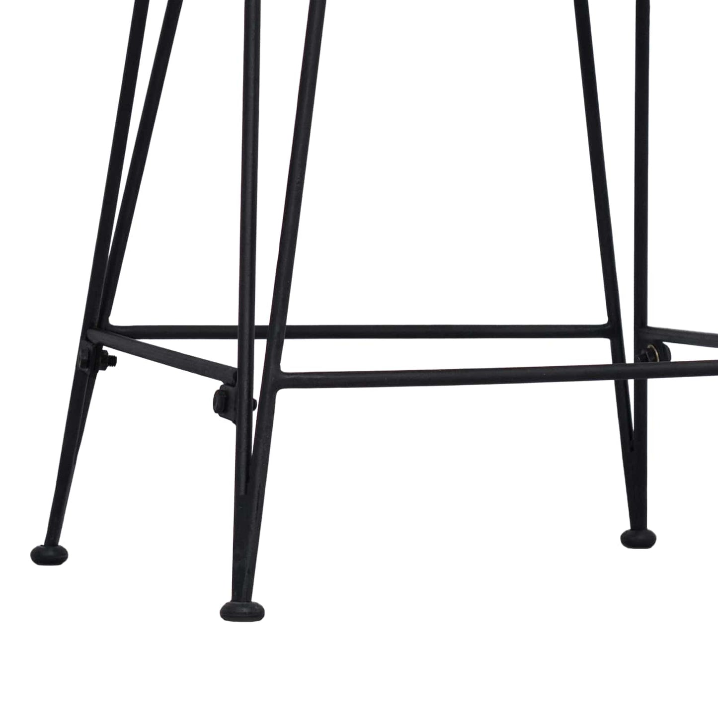 Sgabello da bar 2 pcs Nero 44 x 54 x 96 cm Rattan e acciaio | homemem39