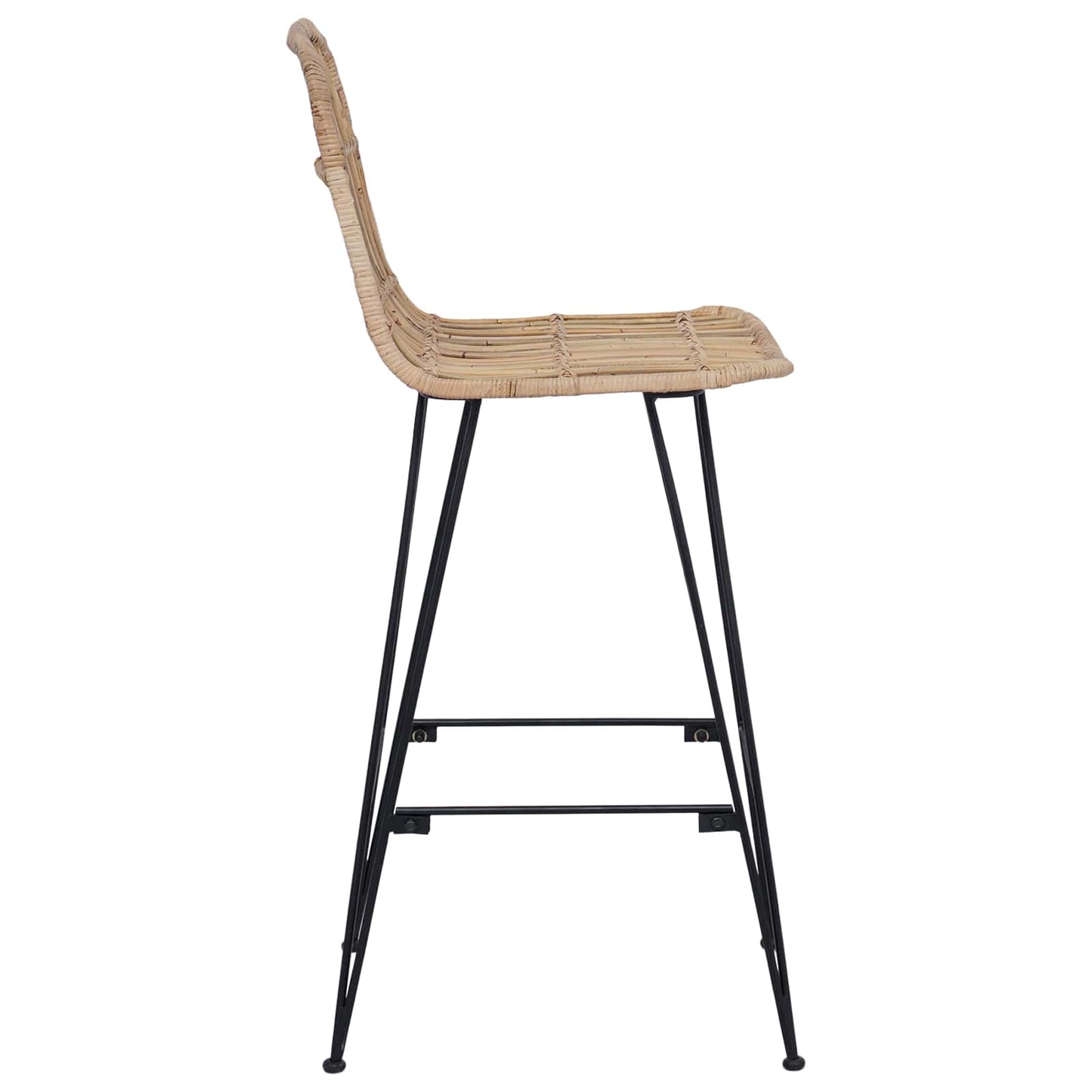Sgabello da bar 2 pcs Naturale 44 x 55 x 109 cm | homemem39