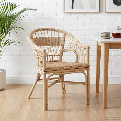 Sedia Impilabile Rattan Naturale 60 x 60 x 81 cm