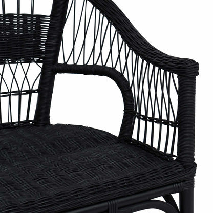 Sedia Impilabile Nero 60 x 60 x 81 cm Rattan | homemem39