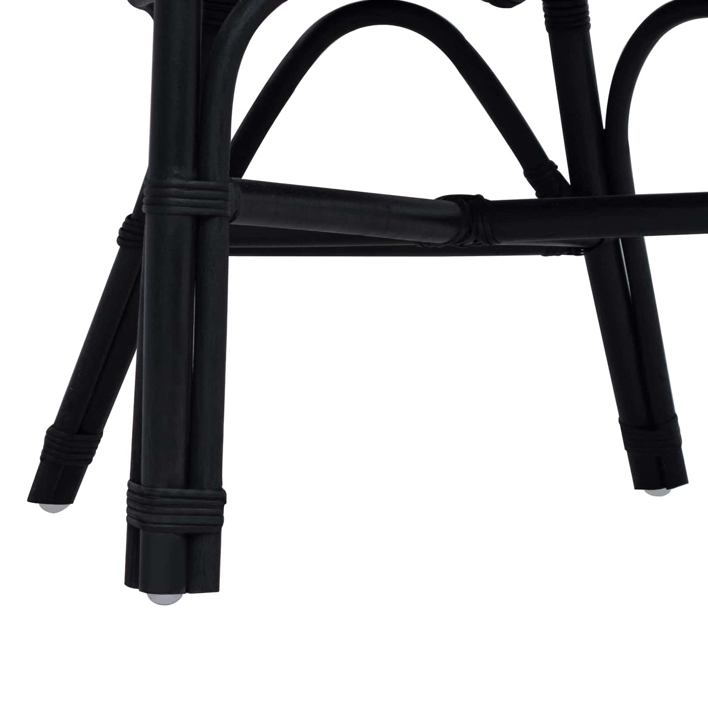 Sedia Impilabile Nero 60 x 60 x 81 cm Rattan | homemem39